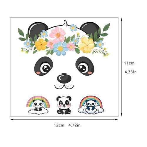 GLARYYEARS 10 Set Animal Temporary Face Tattoo Sticker Set, Water Transfer Panda Deer Giraffe Fox Tiger Floral Festival Body Paint Stickers, Makeup For Halloween Christmas Party Supplies Decor