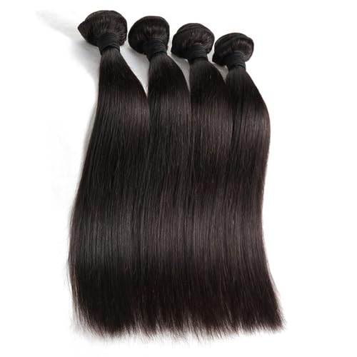 Human Hair Bundles Straight 20 20 22 22 Inch 12A Grade Unprocessed Virgin Brazilian Hair Extensions 4 Bundles Natural Color