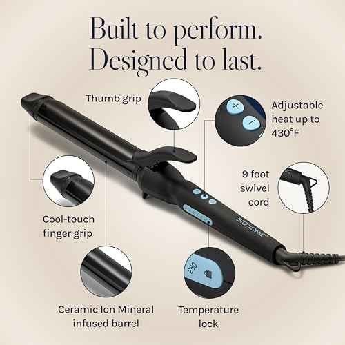 Bio Ionic Long Barrel Styler,Curling Iron with Moisture Heat Technology & NanoIonic MX, Verstatile Curling Wand