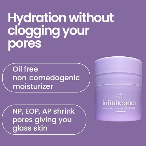 Infinite Aura Face Moisturizer ? Facial Lotion for Women; Hyaluronic Acid + Ceramide Wrinkle Barrier Repair Cream, Beta-Glucan Redness Relief, Copper Peptide Firming Anti Aging Day-Night