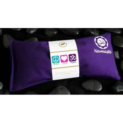 Yoga Eye Pillows - Unscented Eye Pillows - Namaste Hot Cold for Stress, Meditation, Spa, Relaxation Gifts - Made in USA Set of 4 - Purple Cotton