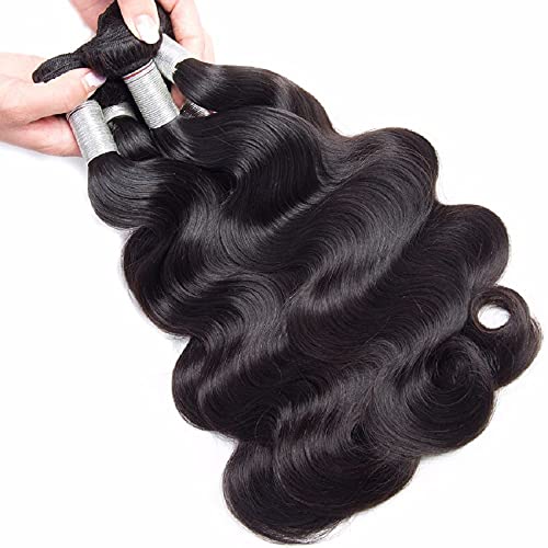 Body Wave Bundles Human Hair 20 22 24 Inch 100% Brazilian Virgin Human Hair Bundles 12A Unprocessed Body Wave 3 Bundles Human Hair Weave Bundles