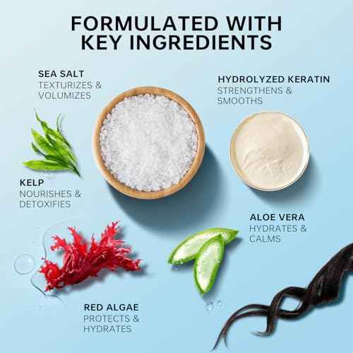 BOLI Sea Salt Spray for Men & Women, Adds Instant Volume, Light Hold, Texture, Thickening Curly Fine Hair Texturizing Water (8.12 FL.OZ)