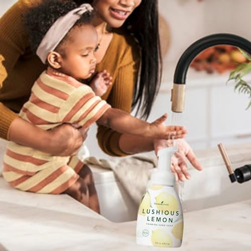 Young Living - Lushious Lemon Foaming Hand Soap 8 fl oz, 3-Pack | Citrusy-Scented Soft Hand Wash | Plant-Based Cleanser with Aloe & Gingko Biloba Moisturizing Formula