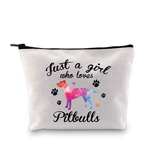 MBMSO Pitbull Gifts for Pitbull Lovers Just a Girl Who Loves Pitbulls Tote Bag Dog Lover Owner Gifts Shoulder Shopping Bag