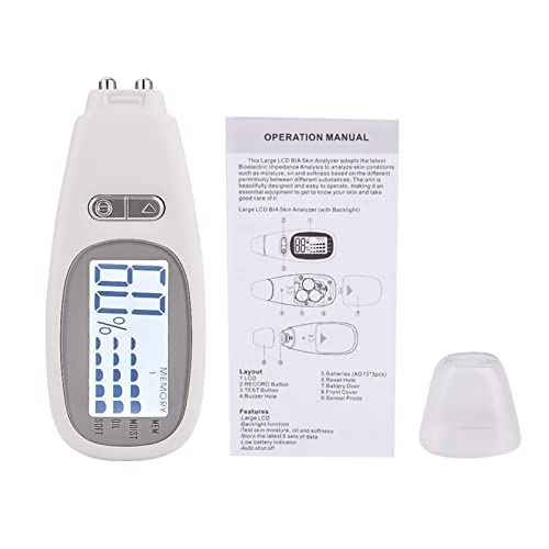 Skin Detector Moisture Tester Skin Diagnosis Analyzer Portable Mini Skin Analyzing Device For Skin Care With Backlit Digital Skin Detector Moisture Tester