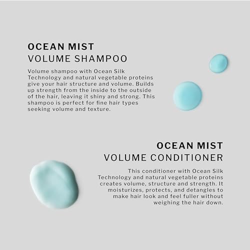 SACHAJUAN Ocean Mist Volume Shampoo and Conditioner Set | Ocean Silk Technology & Vegetable Proteins for Volume, Structure & Body | Lightweight Hydration | Vegan & Paraben-Free | Set of 2