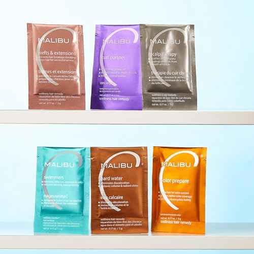 Malibu C Hard Water Wellness Remedy - Removes Deposits & Impurities - Contains Vitamin C for Shiny, Vibrant Results - Hard Water Treatment