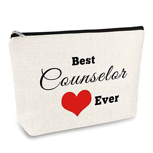 Counselor Appreciation Gift School Counselor Makeup Bag for Women Thank You Gift for Counselor Thanksgiving Christmas Birthday Graduation Gifts for Counselor Teacher from Student Cosmetic Bag Pouch