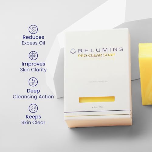 Relumins Authentic Professional Clear Soap with Calamansi & Salicylic Acid ? Holidays Deep Cleansing & Exfoliating Bar for Smooth, Refined, and Balanced Skin ? 135g x 10 Bars