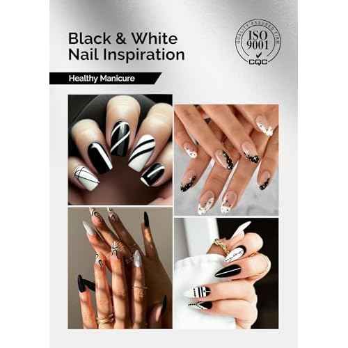 MelodySusie Thick Gel Nail Polish Set- 2 Pcs 15ML Black & White Gel Polish Set Soak Off UV LED White Gel Polish Christmas Gift for Women Nail Art Manicure Salon DIY Nail Design Decoration at Home
