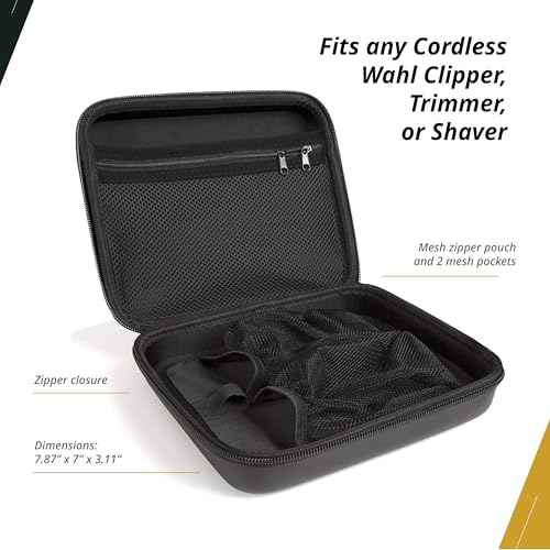 Wahl Professional Travel Storage Case Durable Compact With Secure Zipper For Grooming Tools