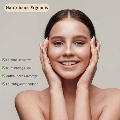 Organics BB Serum with Squalane & Ginseng ? Hydrating Tinted Serum for Face, Anti-Aging Lightweight Skin Tint Moisturizer, Natural Makeup with Glow, Light Coverage Foundation, Dark