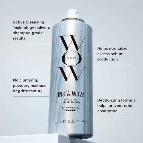 COLOR WOW Insta-WOW Advanced Dry Shampoo ? Breaks down and removes oil for shampoo-grade results | No grit, no clumping, no powdery residue | Best dry shampoo for oily hair