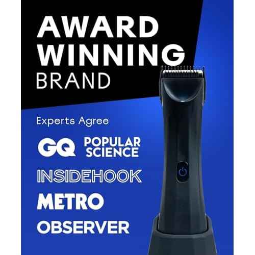 BALLS Trimmer V3 The Archibald - Body & Pubic Hair Shaver for Men - No Cuts, Sacksafe Guard, Rechargeable, 100% Waterproof, Cordless - Wet/Dry with Replaceable Ceramic Blades Archibald Trimmer