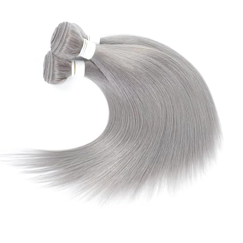 Brazilian Virgin Human Hair Bundles Sliver Grey Straight Wave Bundles Human Hair 20 22 24 inch 12A Unprocessed Quick Weave for Black Women