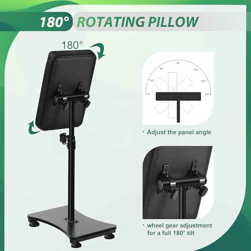 POARMEEY Tattoo Arm Rest Stand with Adjustable Height and Angle for Tattoo Studio Armrest for Tattooing with Soft Pillow,Stylish and Stable Wood Grain Base