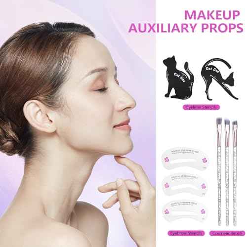 Makeup Kit Set For Teens, Make Up Gift For Women,Includes Eyeshadow Palette, Lip Gloss, Mascara, Eyeliner, Foundation, Concealer, Brushes Set (kit0161)