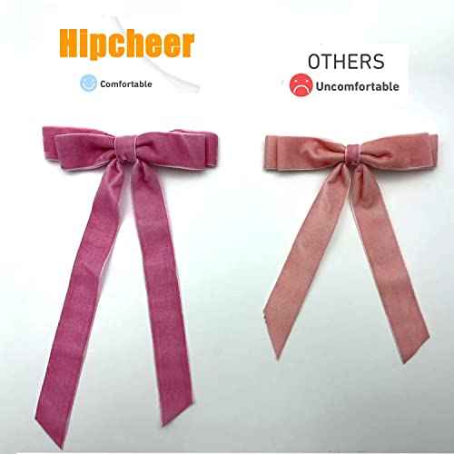 Large Red Velvet Hair Bows For Girls,2 PCS 5 Inch Bows Hair Alligator Clips Accessories for Women Girls Toddlers Kids