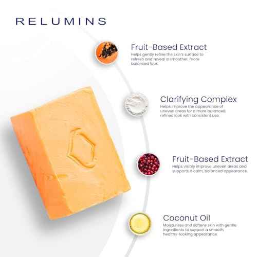 Relumins Triple Glow Bar Soap ? Professional Spa Formula with Gentle Exfoliation & Deep-Cleansing Plant-Based Ingredients ? Luxurious Rich Lather, Christmas Gift for Smooth Skin ? 135g x 10 Bars