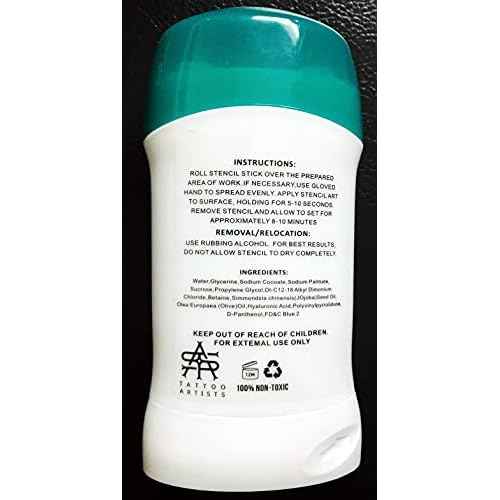 Tattoo Transfer Stick, Tattoo Skin Solution Soap Cream Gel for Transfer Stickers Paper Machine Stencils, Temporary Tattoo Supplies Accessories, Clean Dry Protection Antiperspirant Deodorant; ZYG