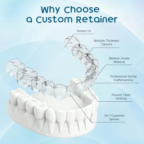 Custom Retainers for Teeth ? Clear Retainer, Precision-Fit Design for Long-Lasting Comfort, Slim, Transparent, and Ideal for Daytime or Overnight Wear (Upper Only)