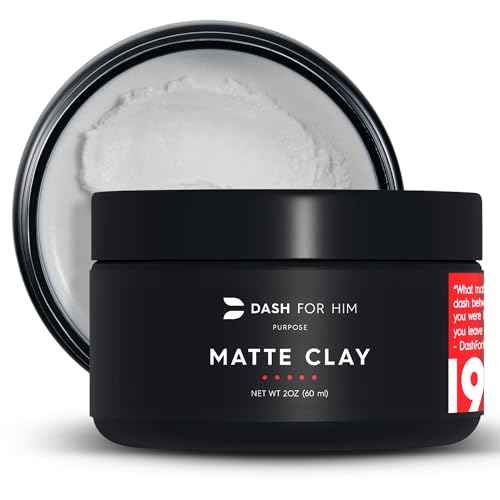 Hair Clay for Men ? Matte Finish | Medium Hold, Adds Volume & Texture | Clean Ingredients, Non-Greasy & Easy to Wash Out | Barber-Grade Men¡¯s Styling Clay | Made in the USA ? 2oz