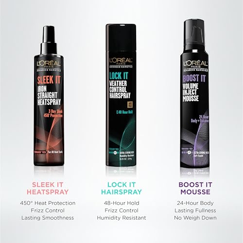 L'Or?al Paris Advanced Hairstyle LOCK IT Weather Control Hairspray, 8.25 oz. (Packaging May Vary)