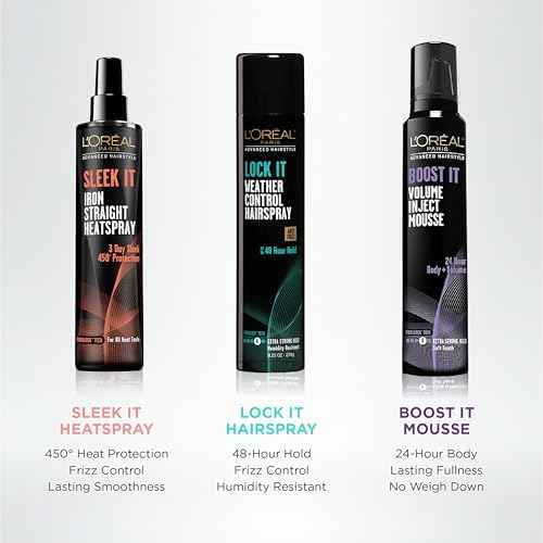 L'Or?al Paris Advanced Hairstyle Sleek It Iron Straight Heat Spray, 5.7 Ounce