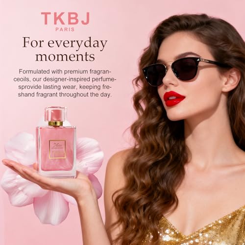 Miss Blooming Bouquet Eau de Toilette for Women, Floral Fruity Perfume with Peony & Musk - Inspired by Dioor, 3.4 oz / 100ml, Elegant & Long-Lasting Fragrance