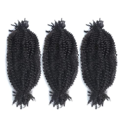 Human Hair Springy Twist Hair Extensions 100% Human Hair Springy Afro Twist Hair Extensions Natural Color 20 Inch 100g