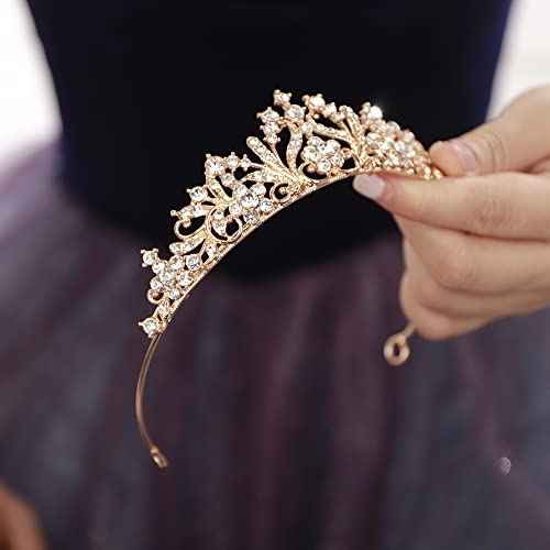 JWICOS Tiaras for Women Girls Birthday Crown Rhinestone Tiara Princess Crown for Women Bridal Wedding Prom Birthday Party Halloween Costumes Hair Accessories for Women Girls
