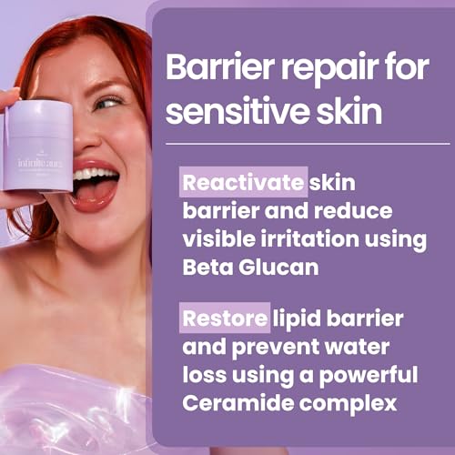 Infinite Aura Face Moisturizer ? Facial Lotion for Women; Hyaluronic Acid + Ceramide Wrinkle Barrier Repair Cream, Beta-Glucan Redness Relief, Copper Peptide Firming Anti Aging Day-Night