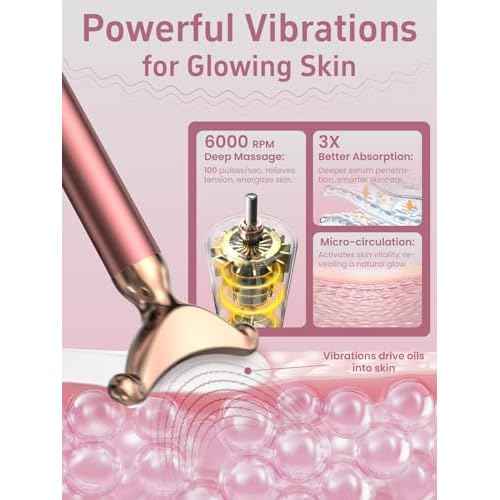 Face Massager Tool/Facial Massager Pro: Electric Lifting Device for Face & Neck - Anti-Aging Skin Firming, Reducing Wrinkles/Dark Circles - at-Home Facial Sculptor