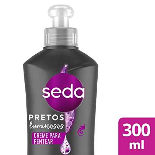 Linha Pretos Luminosos Seda - Creme para Pentear 300 Ml - (Seda Black Shine Collection - Combing Cream 10.14 Fl Oz)