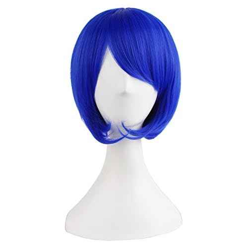 MapofBeauty Women Short Straight Cosplay Party BOB Wig (Navy Blue)
