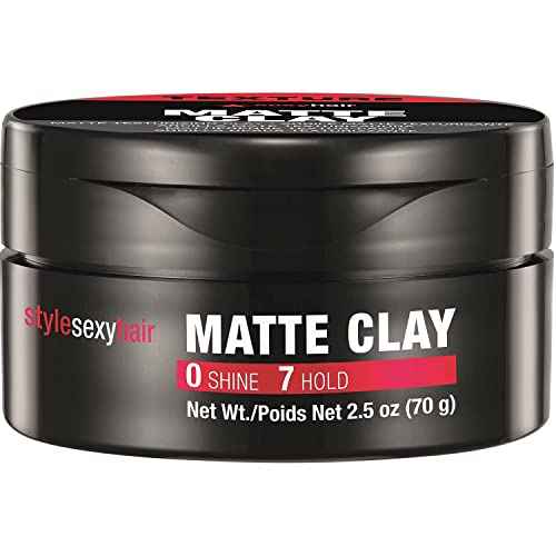 SexyHair Style Matte Clay Matte Texturizing Clay | Separates, Defines and Molds | Helps Tame Unruly Ends | Washes Out Easily