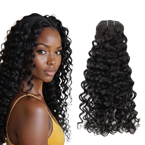 Sassina Natural Wave Clip in Remy Human Hair Extensions Double Weft Invisible Clip in Extensions Real Human Hair Natural Black Virgin Human Hair Extensions for Women 7Pcs 120G 18 Inch