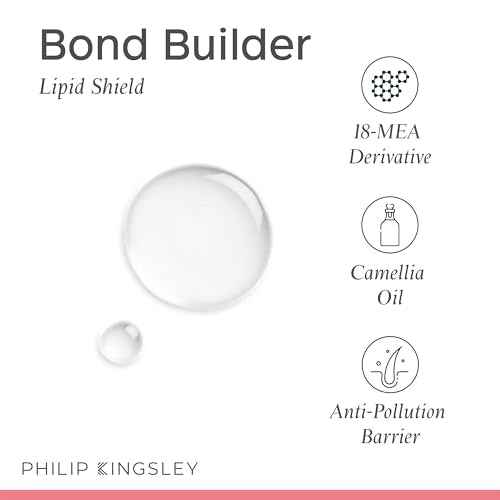 PHILIP KINGSLEY | Bond Builder Lipid Shield | Restorative Hair Oil Treatment for Dry and Damaged Hair | Heat Protectant Hair Moisturizer that Replenishes Dry and Damaged Hair | 1.01oz