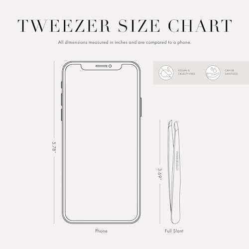 Tweezerman Stainless Steel Slant Tweezer - Eyebrow Tweezers for Women and Men (Black)