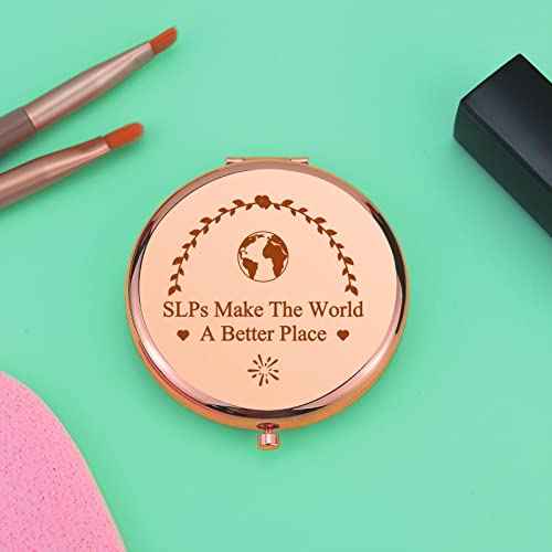 Speech Therapy Gifts Speech Language Pathologist Gifts for Women Thank You Gift Compact Makeup Mirror for SLP Appreciation Gifts Folding Makeup Mirror for Her Birthday Graduation Gifts