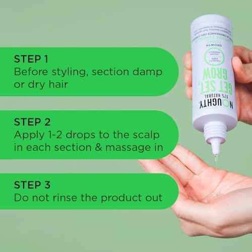Noughty 97% Natural Get Set Grow Tonic, Leave in Treatment for Thicker and Fuller Looking Hair, 97% Natural, with Pea Complex and Hyaluronic Acid 75ml
