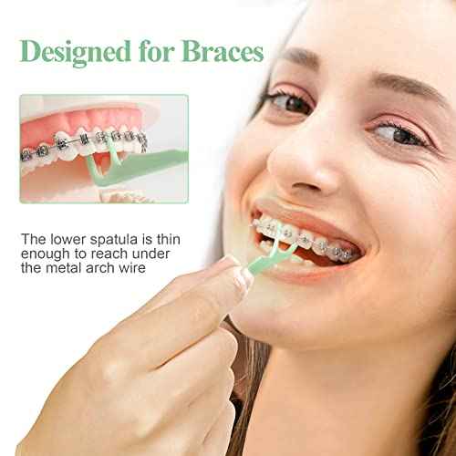 150 Count Orthodontic Flossers for Braces with Floss Dispenser, Braces Flossers for Kids Teeth & Adults, Dental Floss for Braces, Dental Floss Picks, 50 Count Bag (Pack of 3)