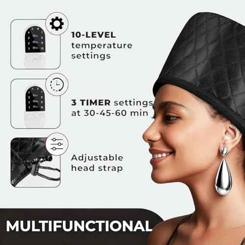 Home Use Hair Steamer for Natural Hair - 10-Speed Temperature Adjustment, Fast Heating, Deeply Nourishes Hair Strands
