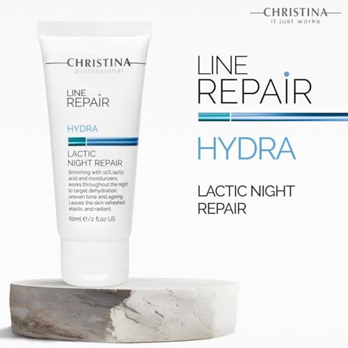 -CHRISTINA- Line Repair Hydra Night Cream with Lactic Acid | Nighttime Bliss for Skin Alignment & Rejuvenation | Elasticity Boosting, Wrinkle Reducing Night Face Cream 60ml