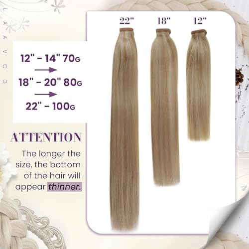 LaaVoo Ponytail Extension Human Hair Black Ponytail Extensions for Black Women Wrap Around 20 Inch 80g