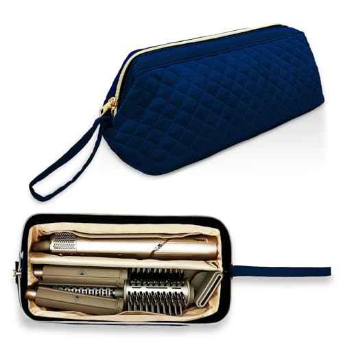 Hair Tools Travel Bag for Shark Flexstyle, Portable Shark Hair Dryer Case, Waterproof Dustproof Shockproof Flat Curling Iron Travel Organizer, Blue