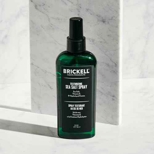 Brickell Men's Texturizing Sea Salt Spray for Men, Natural & Organic, Alcohol-Free, Lifts and Texturizes Hair for a Beach or Surfer Hair Style, 6 Ounce