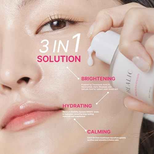 Toning Active Ampoule?Brightening, Hydrating&Soothing with Tranexamic Acid, Niacinamide&Hyaluronic Acid, Dark Spot Correction, Gentle for Sensitive Skin, Korean Skin Care, 50ml/1.69 fl.oz