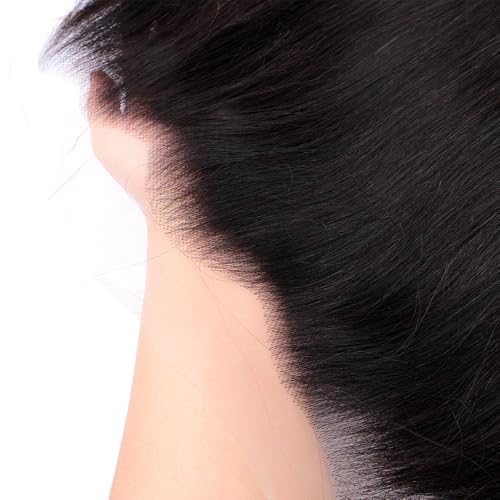 13x6 Lace Frontal Human Hair Pre Plucked with Baby Hair Straight Ear to Ear Frontal Ultra-Thin Invisible HD Transparent Swiss Full Lace Frontal Tiny Knots Free Part 16 Inch